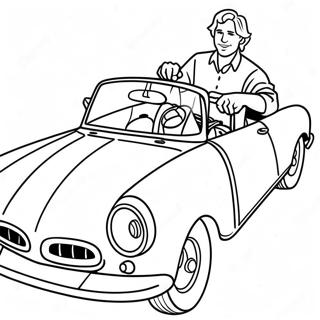 Cory Carson Driving His Colorful Car Coloring Page 29654-23772