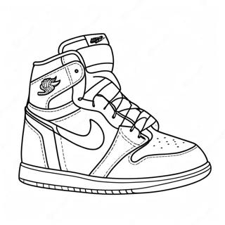 Jordan 1 Sneaker Coloring Page 2966-2416