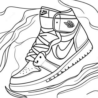 Classic Jordan 1 Sneaker Coloring Page 2967-2410