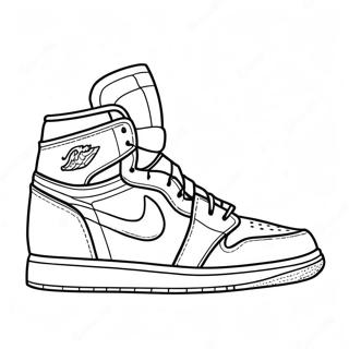 Classic Jordan 1 Sneaker Coloring Page 2967-2411