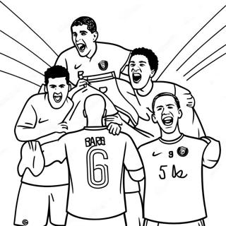 Psg Players Celebrating Coloring Page 29714-23805