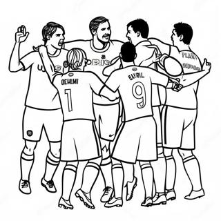 Psg Players Celebrating Coloring Page 29714-23806