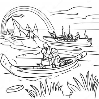 D Day Historical Scene Coloring Page 29724-23815