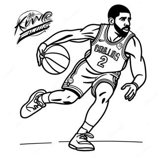 Kyrie Irving Dribbling Coloring Page 29754-23844