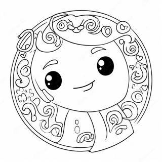 Cute Pi Symbol With Smiling Face Coloring Page 29764-23847