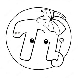 Cute Pi Symbol With Smiling Face Coloring Page 29764-23848