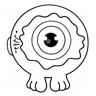 Funny Cartoon Eyeball Coloring Page 29774-23857