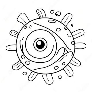 Funny Cartoon Eyeball Coloring Page 29774-23858