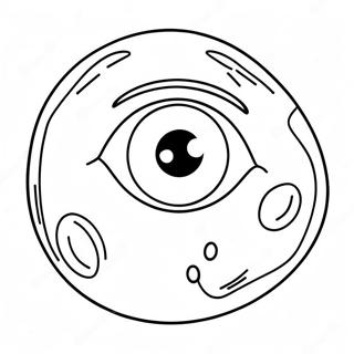 Funny Cartoon Eyeball Coloring Page 29774-23859