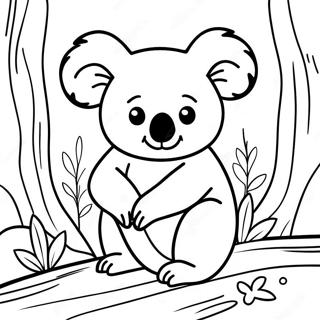 Colorful Koala In The Outback Coloring Page 29784-23861