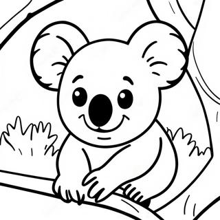 Colorful Koala In The Outback Coloring Page 29784-23862