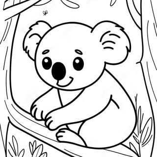 Colorful Koala In The Outback Coloring Page 29784-23863