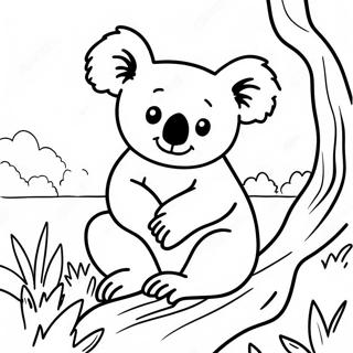 Colorful Koala In The Outback Coloring Page 29784-23864