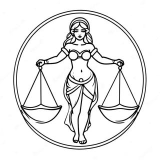 Libra Zodiac Sign Coloring Page 29793-23866