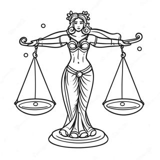 Libra Zodiac Sign Coloring Page 29793-23867