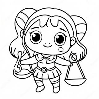 Cute Libra Character Coloring Page 29794-23869