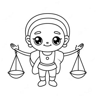 Cute Libra Character Coloring Page 29794-23870