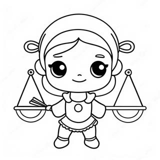 Cute Libra Character Coloring Page 29794-23871