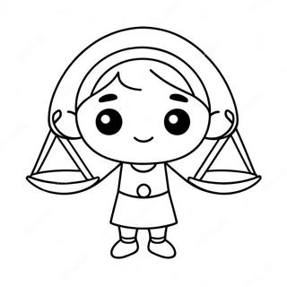 Cute Libra Character Coloring Page 29794-23872