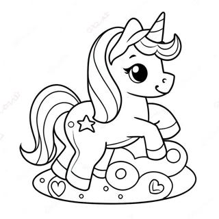 Sparkly Unicorn Poop Coloring Page 29814-23899