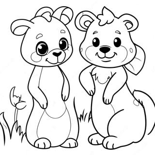 Cute Animals Coloring Page 29833-23896