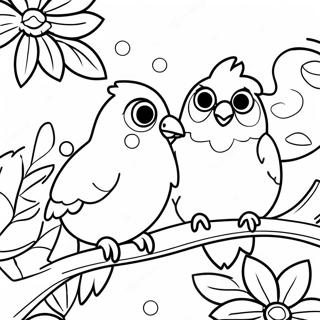 Vibrant Tropical Birds Coloring Page 29854-23918