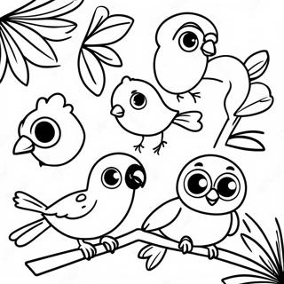 Vibrant Tropical Birds Coloring Page 29854-23920