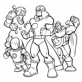 Avengers Christmas Team Coloring Page 29863-23922