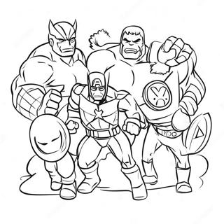 Avengers Christmas Team Coloring Page 29863-23923