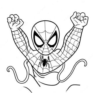 Spider Man In Santa Hat Coloring Page 29864-23925