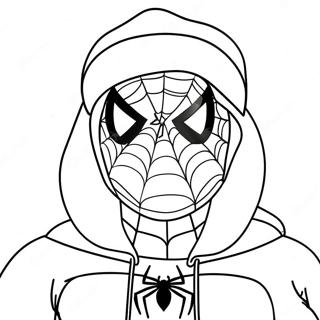 Spider Man In Santa Hat Coloring Page 29864-23928