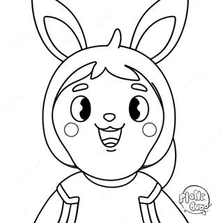 Louise Belcher With Bunny Ears Coloring Page 2987-2430