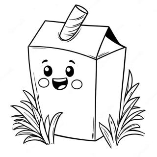 Happy Milk Carton With Straw Coloring Page 29894-23950