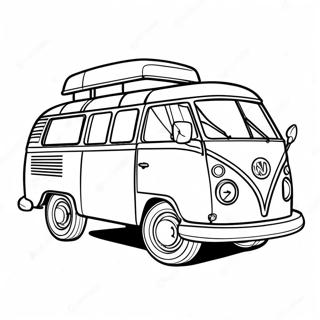 Vintage Camper Van Coloring Page 29904-23957