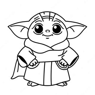 Baby Yoda Christmas Coloring Pages