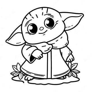 Baby Yoda Christmas Coloring Page 29933-23976