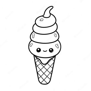 Ice Cream Cone Coloring Page 29953-23990