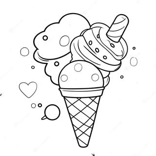 Ice Cream Cone Coloring Page 29953-23992