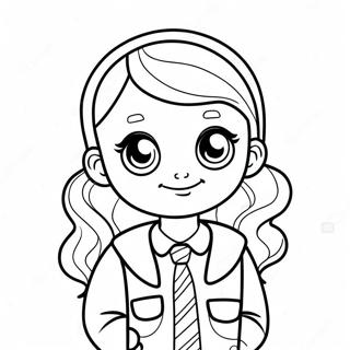 Cute Picsart Preppy Character Coloring Page 29964-24003