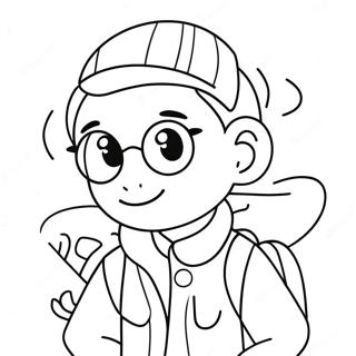 Cute Picsart Preppy Character Coloring Page 29964-24004