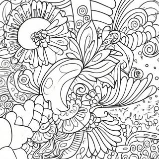 80s Retro Colorful Patterns Coloring Page 2996-2436