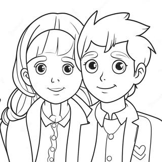 Heartstopper Characters In Love Coloring Page 29974-24013