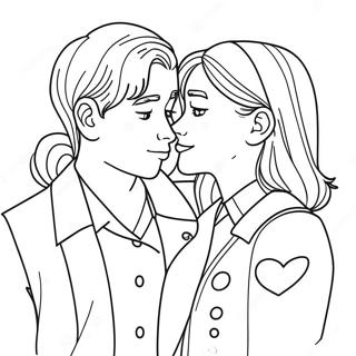 Heartstopper Characters In Love Coloring Page 29974-24014