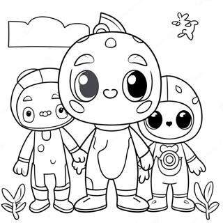 Cocomelon Characters In Spooky Costumes Coloring Page 29984-24019