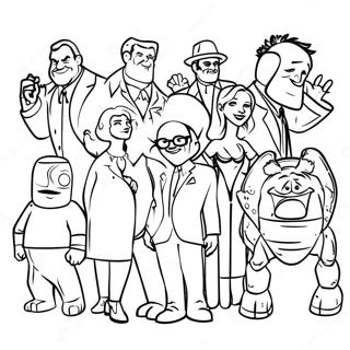 20th Century Fox Movie Characters Coloring Page 29994-24025