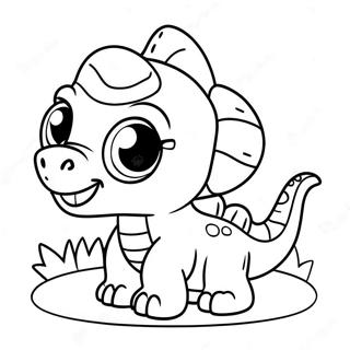 Cute Baby Dinosaur Coloring Page 2-13