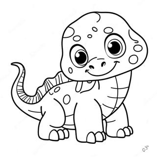 Cute Baby Dinosaur Coloring Page 2-14