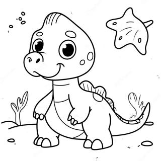 Cute Baby Dinosaur Coloring Page 2-15