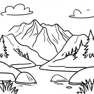 Majestic Mountains Wilderness Coloring Page 30054-24073