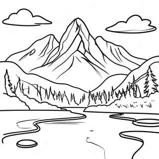 Majestic Mountains Wilderness Coloring Page 30054-24074